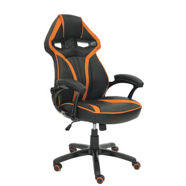 White and orange online gaming chair